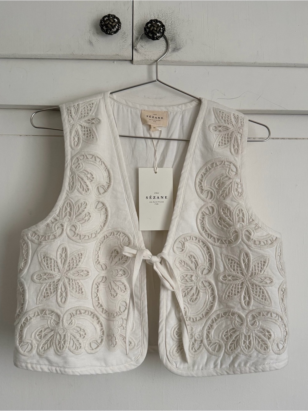 Sezane Wali Vest Lace Jacket